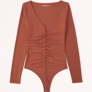 NWT A&F Ruched v-neck bodysuit